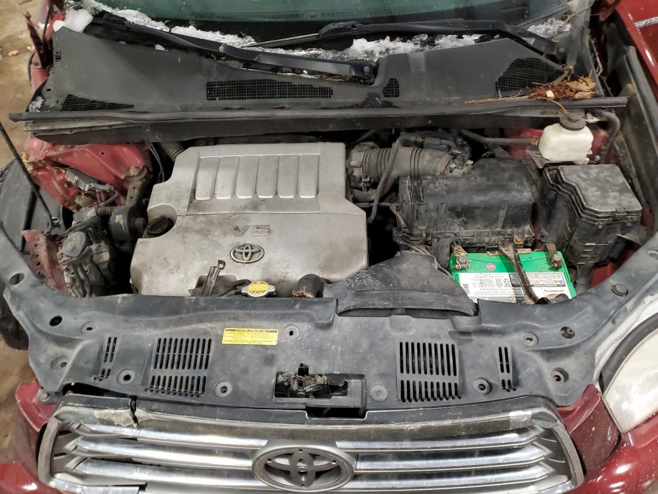 2010 Toyota Highlander VIN 5TDYK3EH5AS023429 Copart auction photo, front end / side damage thumbnail 12