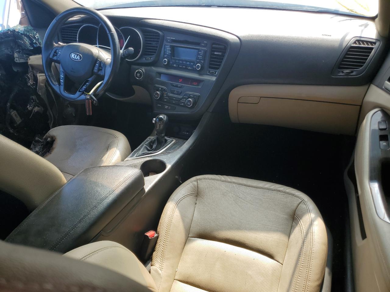 2013 KIA Optima VIN 5XXGN4A75DG229314 Copart auction photo, burn - interior damage thumbnail 8