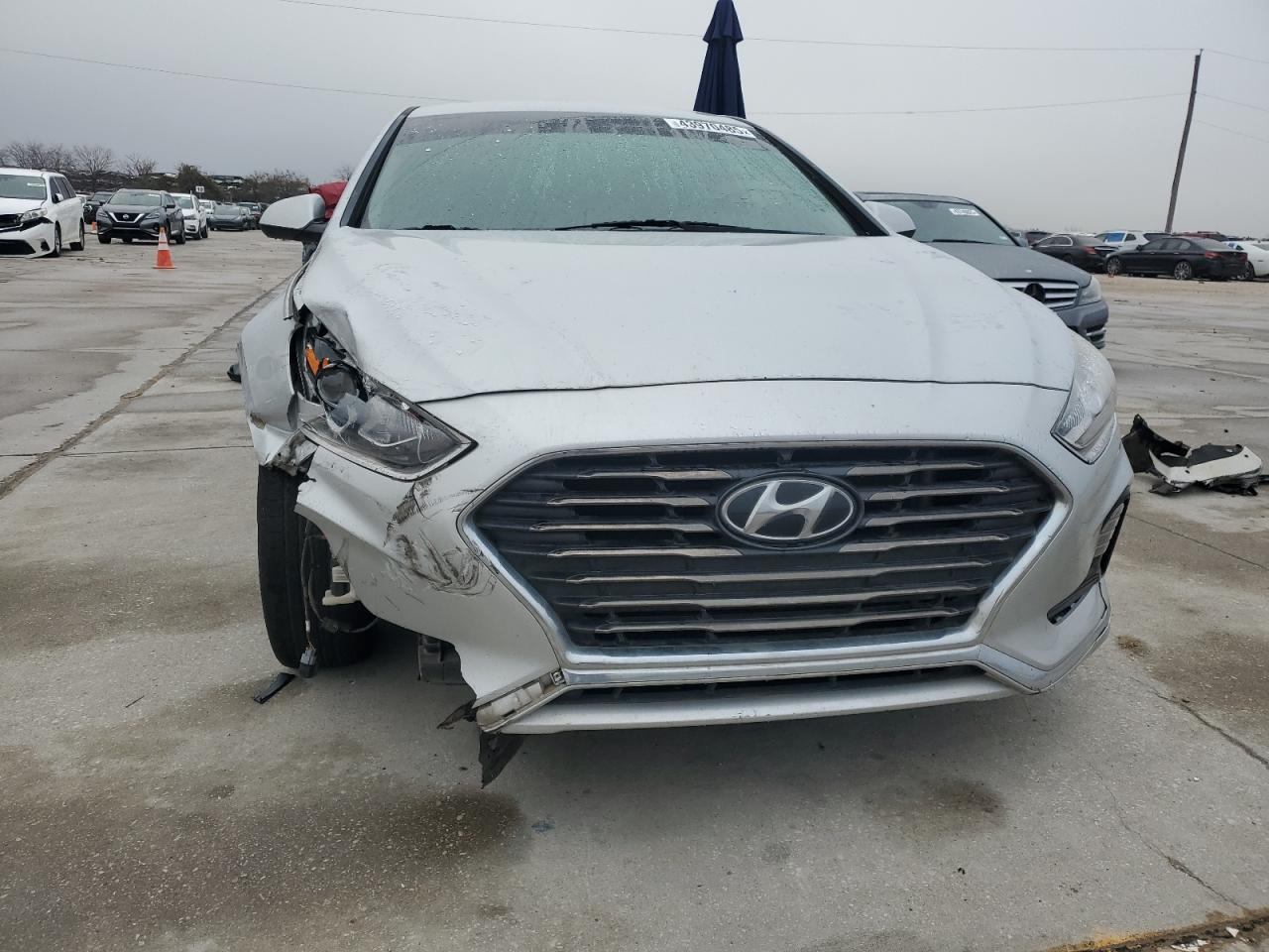 2019 Hyundai Sonata VIN 5NPE24AF3KH808553 Copart auction photo, front end / side damage thumbnail 5