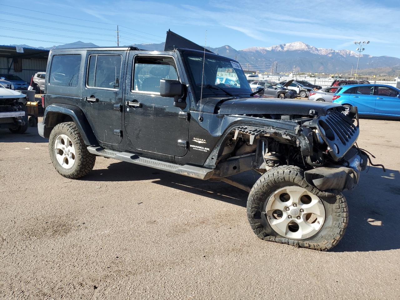 2015 Jeep Wrangler VIN 1C4BJWEG4FL642291 Copart auction photo, front end / rear end damage thumbnail 4