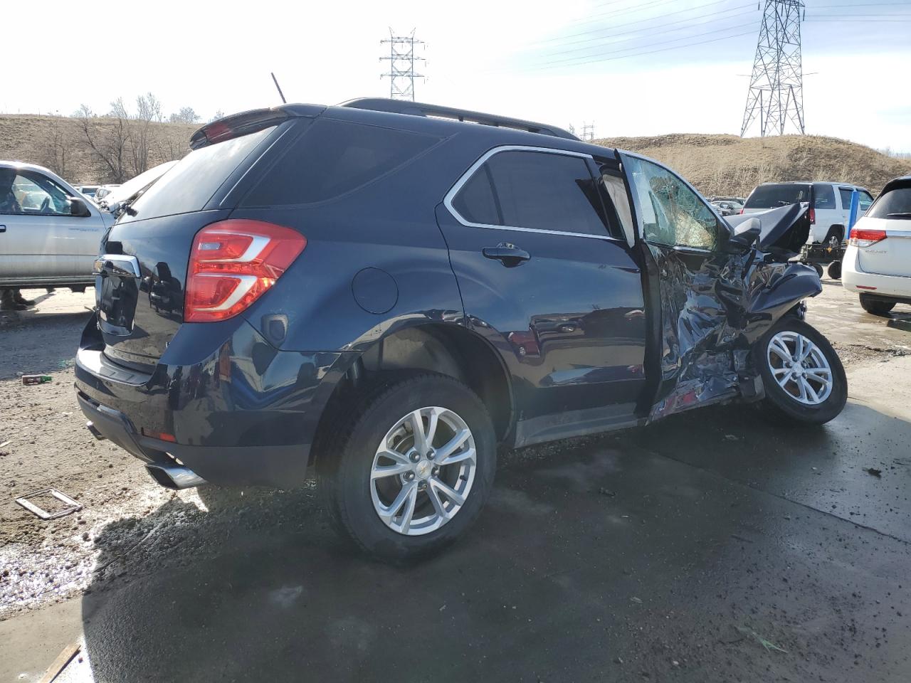 2017 Chevrolet Equinox VIN 2GNFLFE38H6247736 Copart auction photo, front end / side damage thumbnail 3
