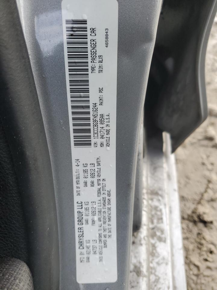 2015 Chrysler 200 VIN 1C3CCCBG9FN516244 Copart auction photo, all over damage thumbnail 12