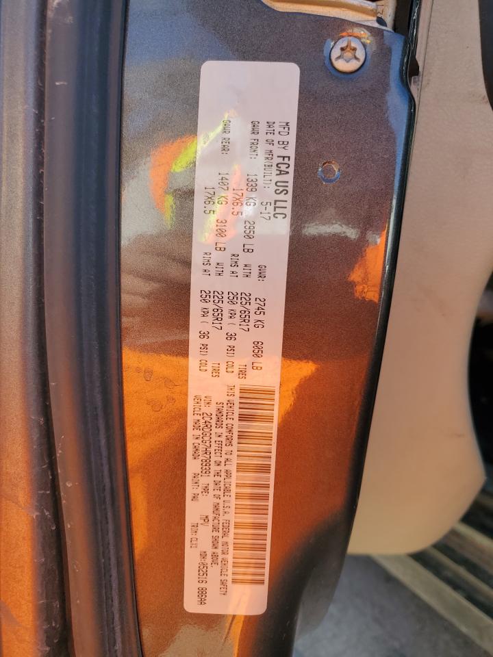 2017 Dodge Caravan VIN 2C4RDGCG7HR789391 Copart auction photo, front end damage thumbnail 15