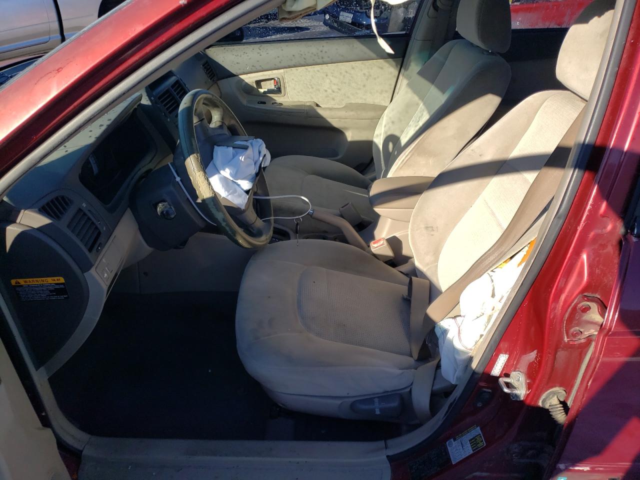 2007 KIA Spectra VIN KNAFE121875455986 Copart auction photo, front end damage thumbnail 7