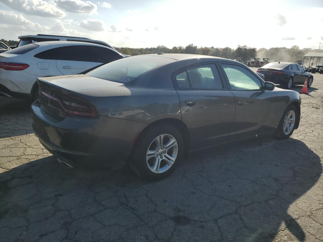 2019 Dodge Charger VIN 2C3CDXBG4KH741954 Copart auction photo, front end / side damage thumbnail 3