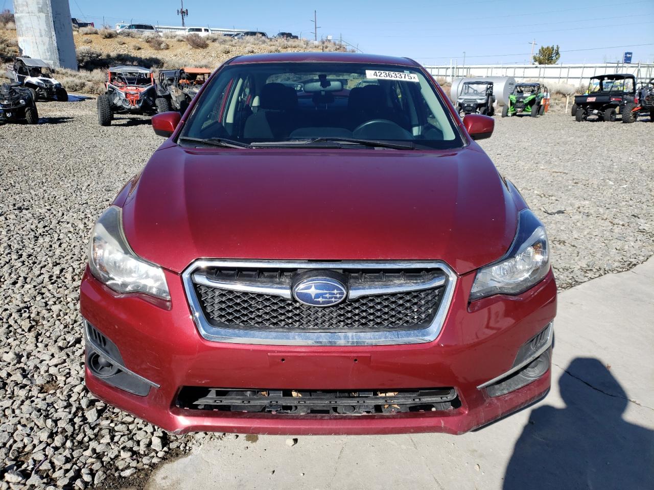 2015 Subaru Impreza VIN JF1GJAC62FH005170 Copart auction photo, rear end damage thumbnail 5