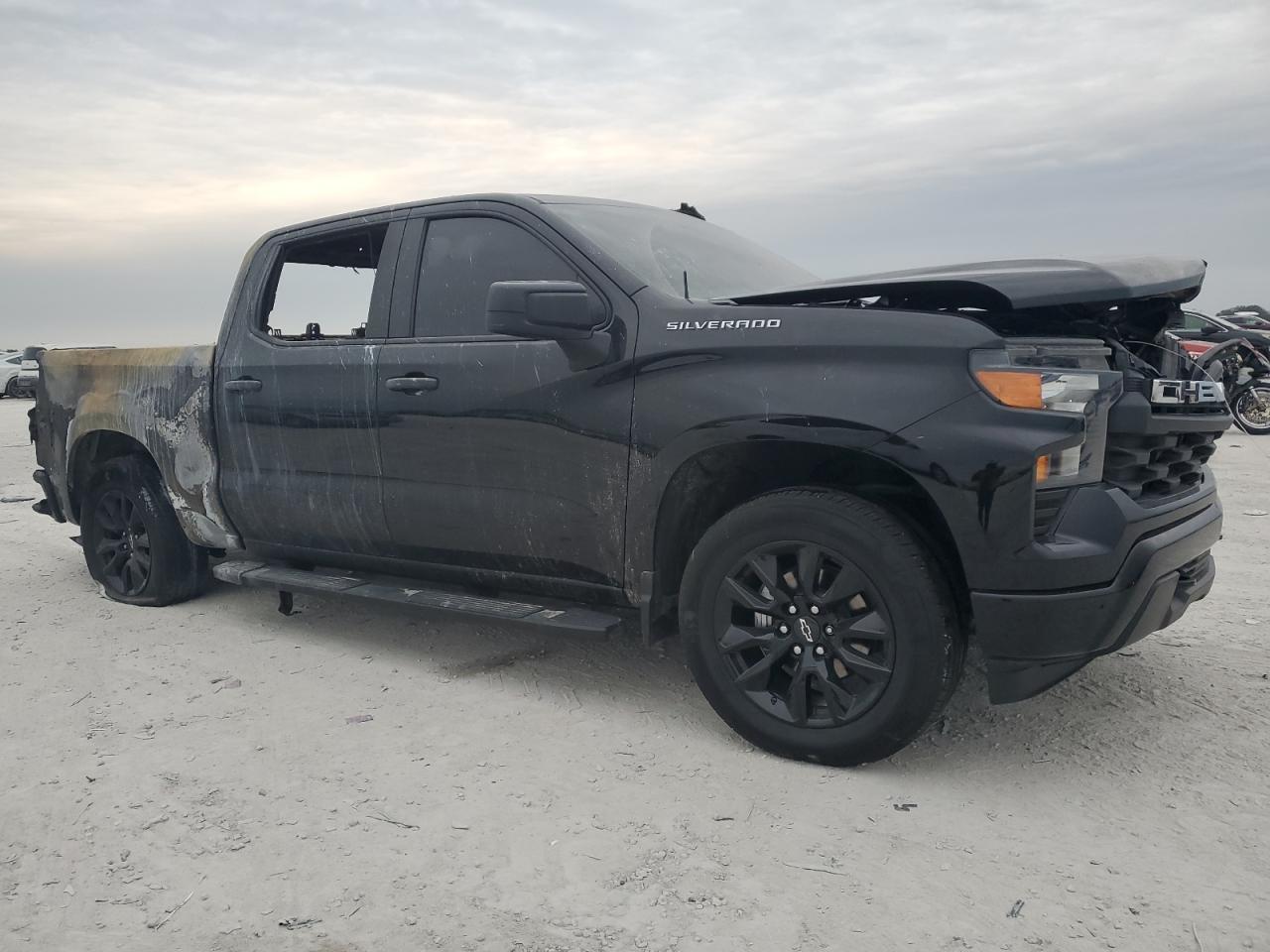 2023 Chevrolet Silverado VIN 3GCPABEK0PG128004 Copart auction photo, burn damage thumbnail 4