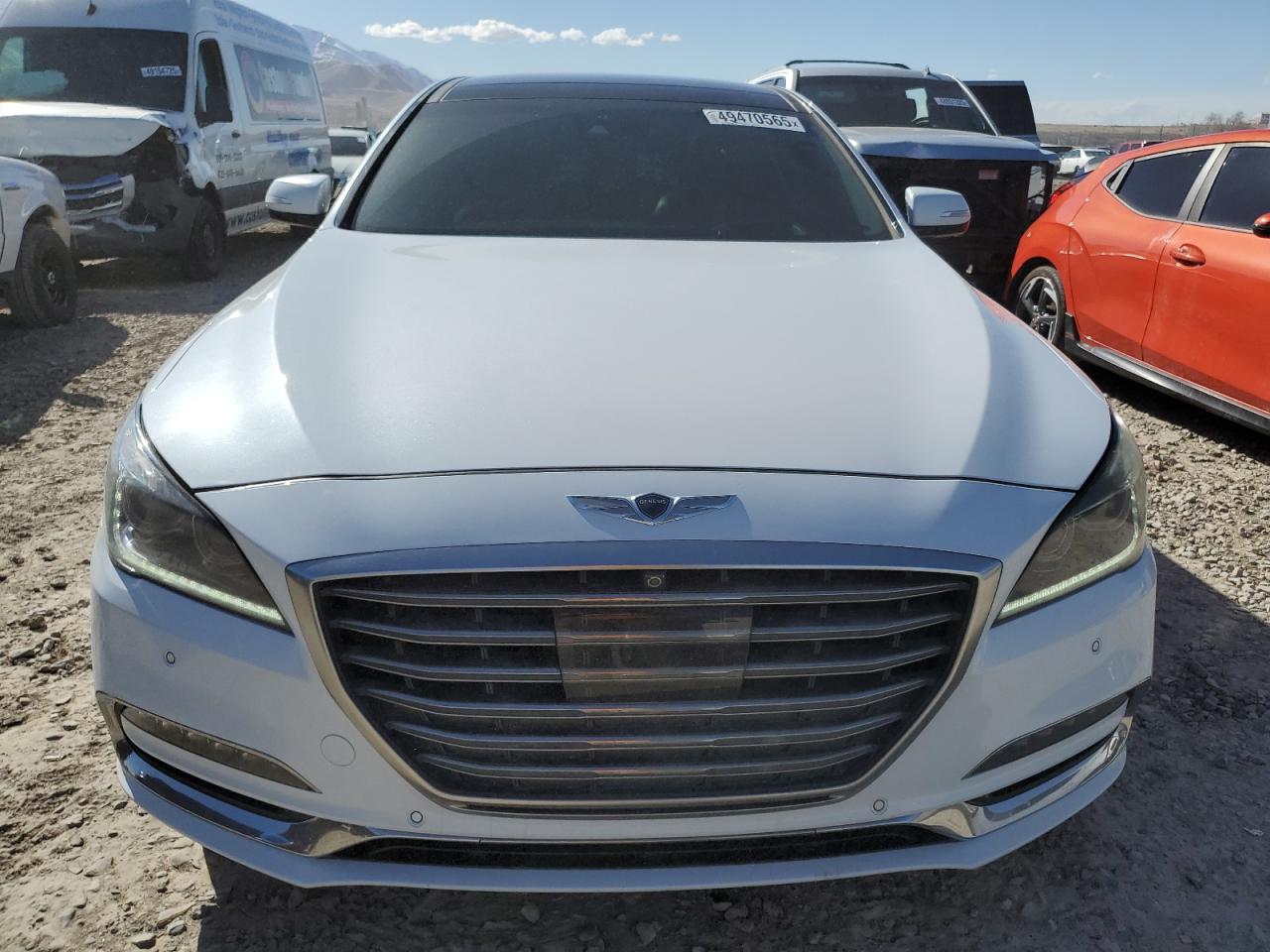 2018 Genesis G80 VIN KMHGN4JFXJU228703 Copart auction photo, undercarriage damage thumbnail 5