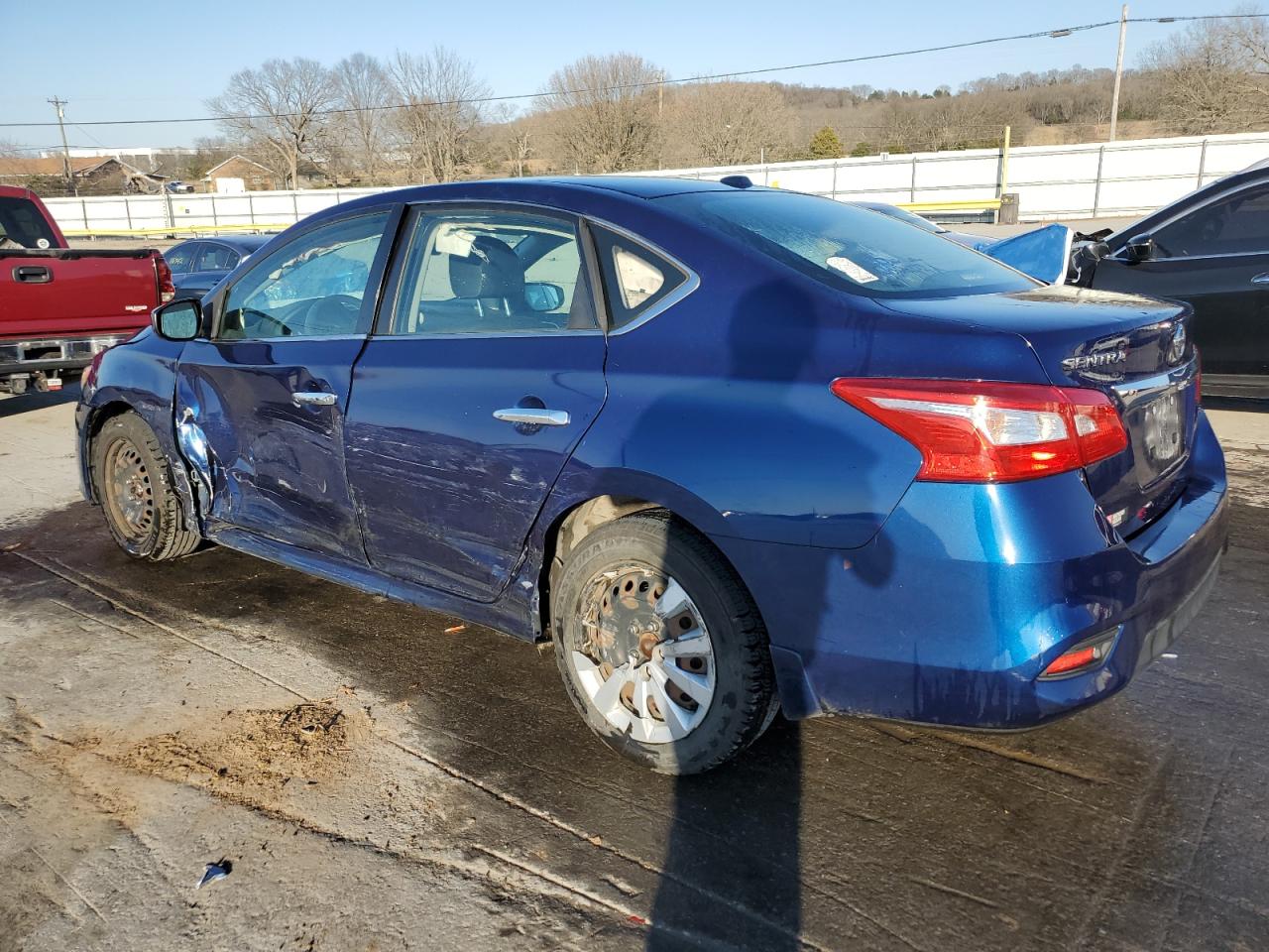 2017 Nissan Sentra VIN 3N1AB7AP4HY362078 Copart auction photo, side / front end damage thumbnail 2