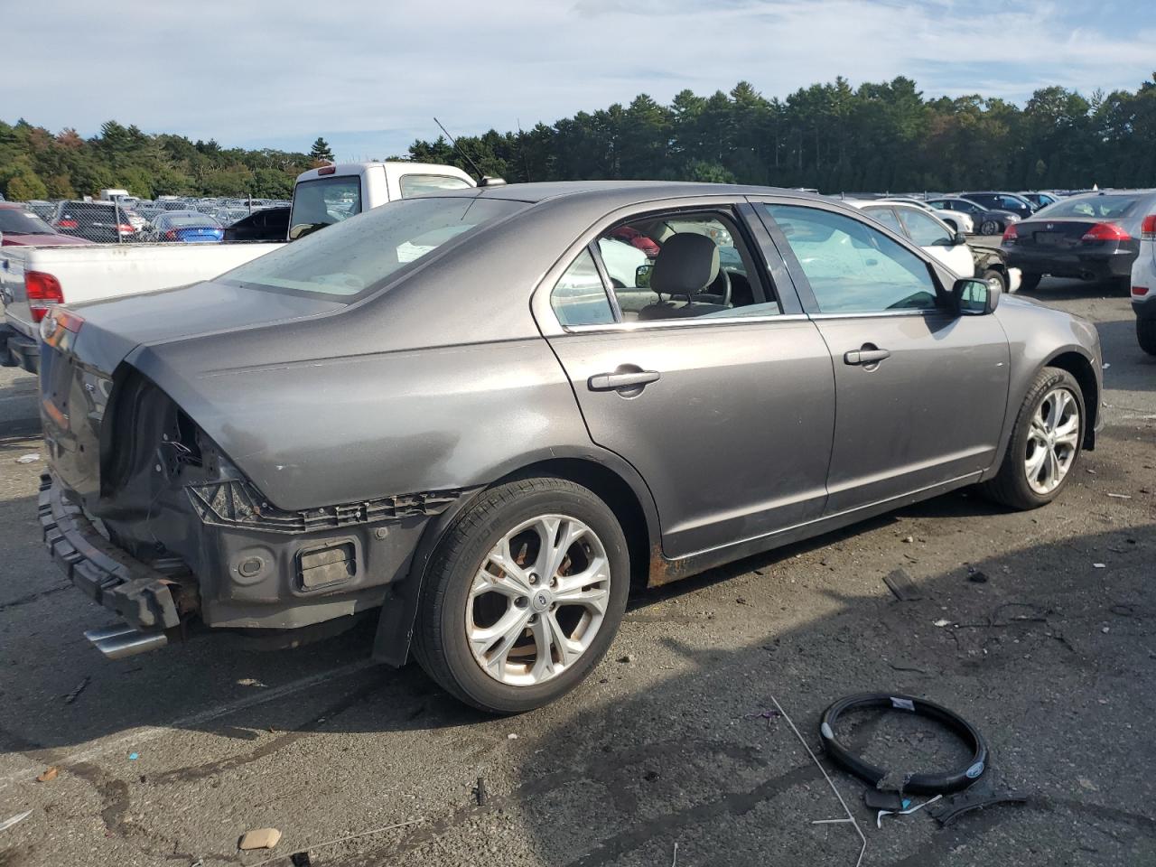 2012 Ford Fusion VIN 3FAHP0HA9CR157886 Copart auction photo, rear end damage thumbnail 3