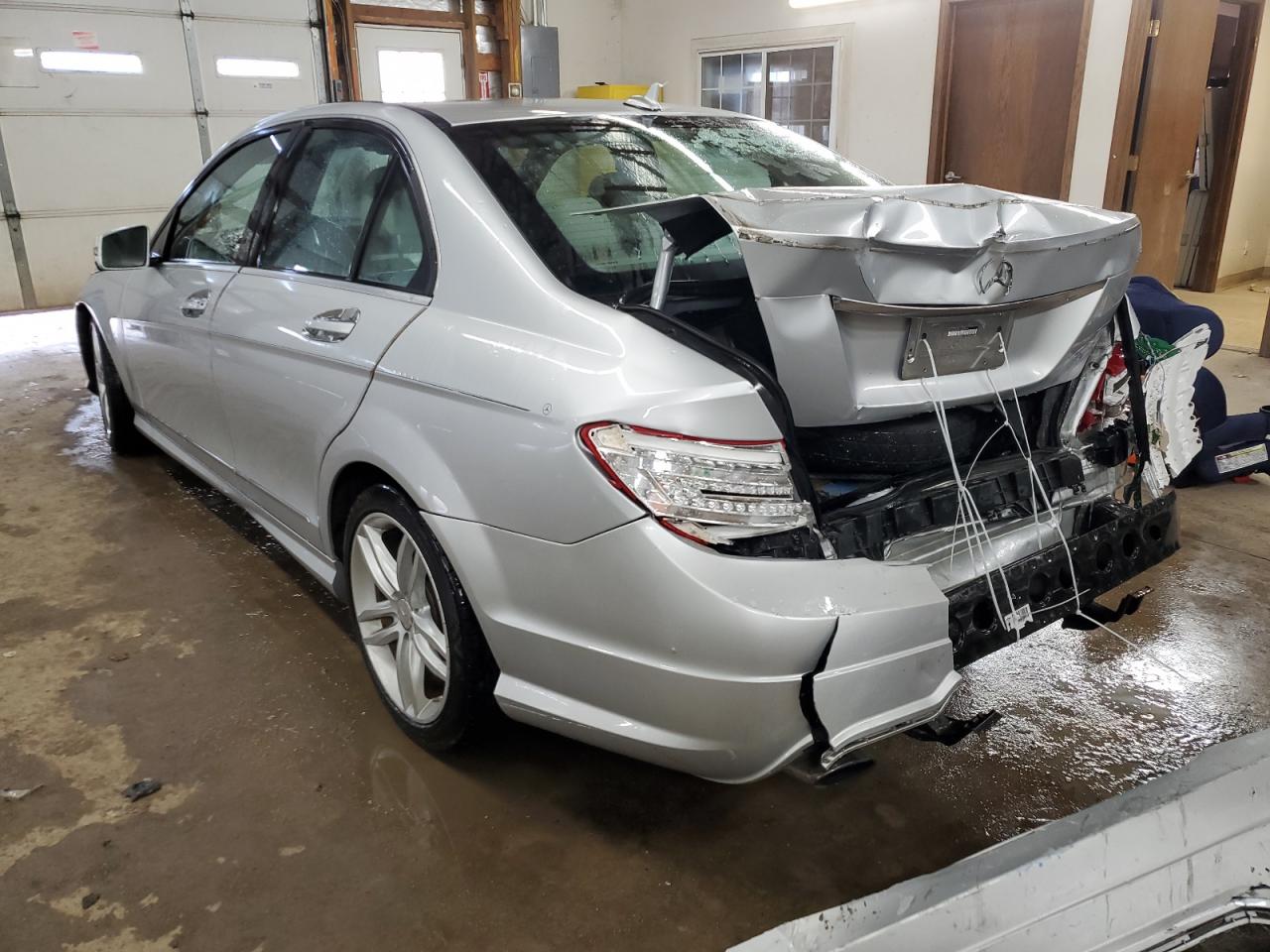 2014 Mercedes-Benz C-klasse VIN WDDGF4HB9EA949094 Copart auction photo, rear end / front end damage thumbnail 2