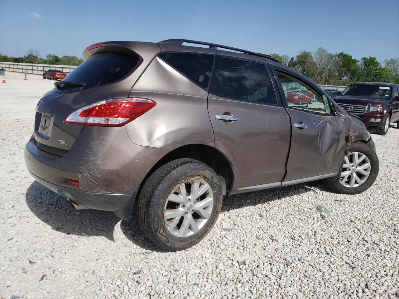 2012 Nissan Murano VIN JN8AZ1MU4CW121147 Copart auction photo, all over damage thumbnail 3