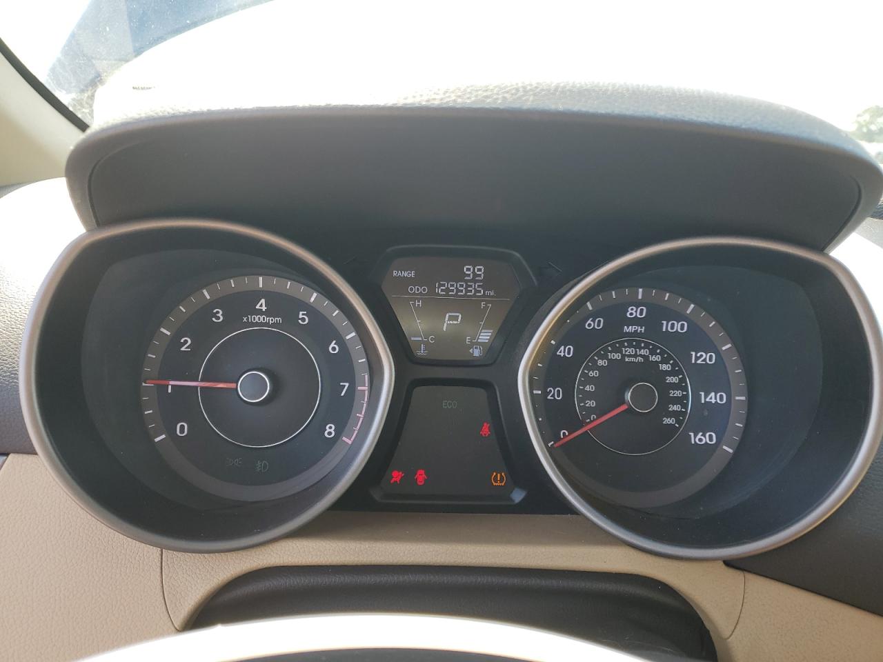 2013 Hyundai Elantra VIN 5NPDH4AE3DH352218 Copart auction photo, water/flood damage thumbnail 9