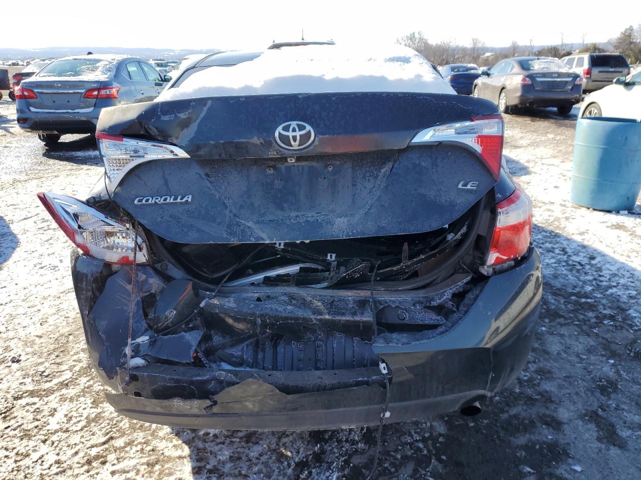 2014 Toyota Corolla VIN 2T1BURHE3EC074978 Copart auction photo, rear end / side damage thumbnail 6