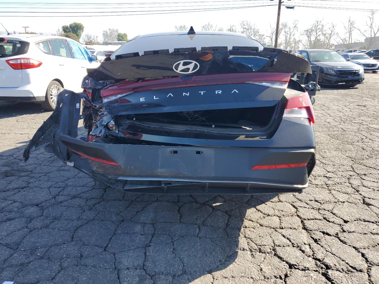 2025 Hyundai Elantra VIN KMHLM4DG3SU869537 Copart auction photo, rear end damage thumbnail 6