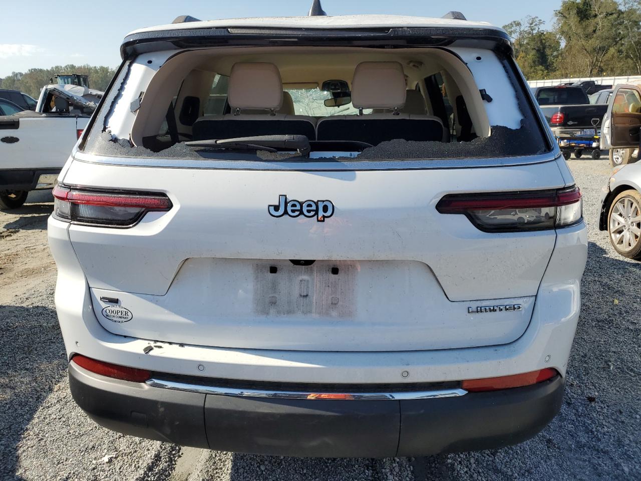2021 Jeep Grand Cherokee VIN 1C4RJJBG8M8183434 Copart auction photo, top/roof damage thumbnail 6