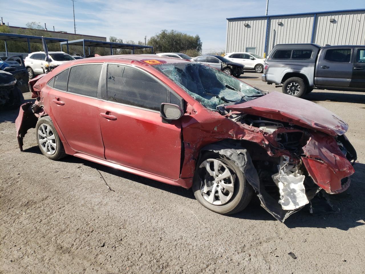 2021 Toyota Corolla VIN 5YFEPMAEXMP187195 Copart auction photo, all over / front end damage thumbnail 4