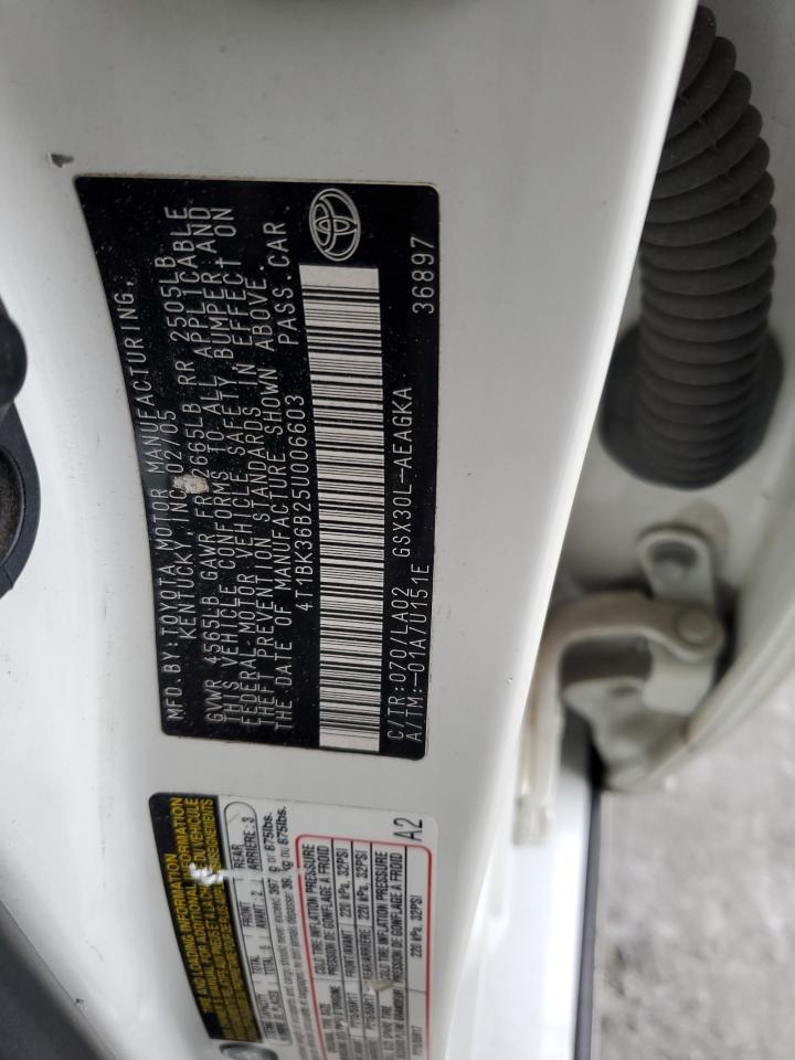 2005 Toyota Avalon VIN 4T1BK36B25U006603 Copart auction photo, front end damage thumbnail 14