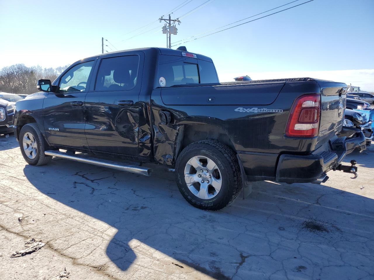 2021 RAM 1500 VIN 1C6SRFFT9MN812674 Copart auction photo, side / rear end damage thumbnail 2