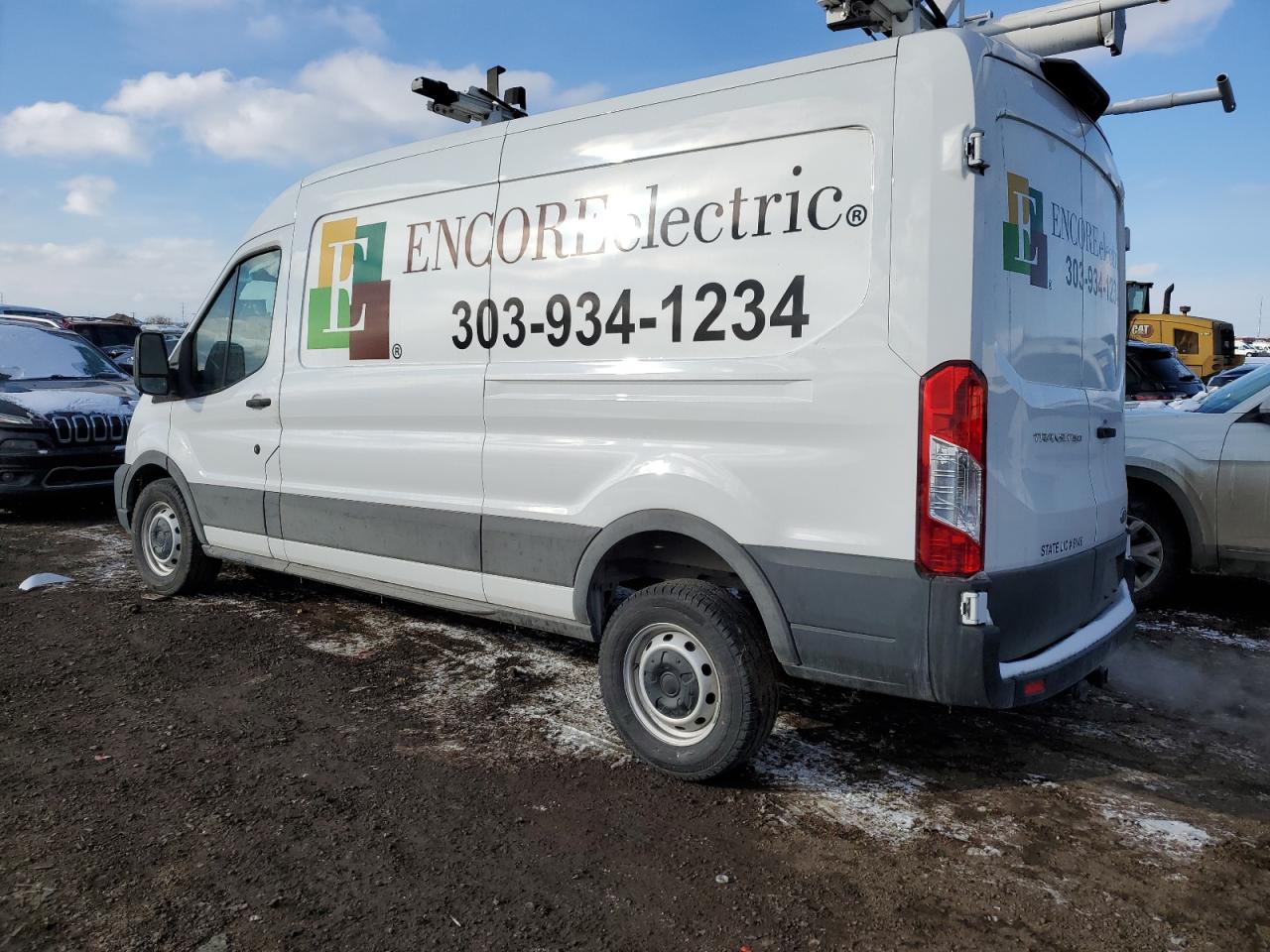 2023 Ford Transit VIN 1FTBR1C86PKA86595 Copart auction photo, front end / side damage thumbnail 2