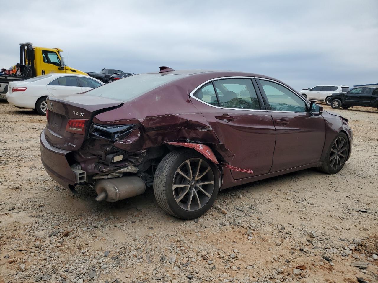 2015 Acura TLX VIN 19UUB3F57FA005362 Copart auction photo, rear end / front end damage thumbnail 3