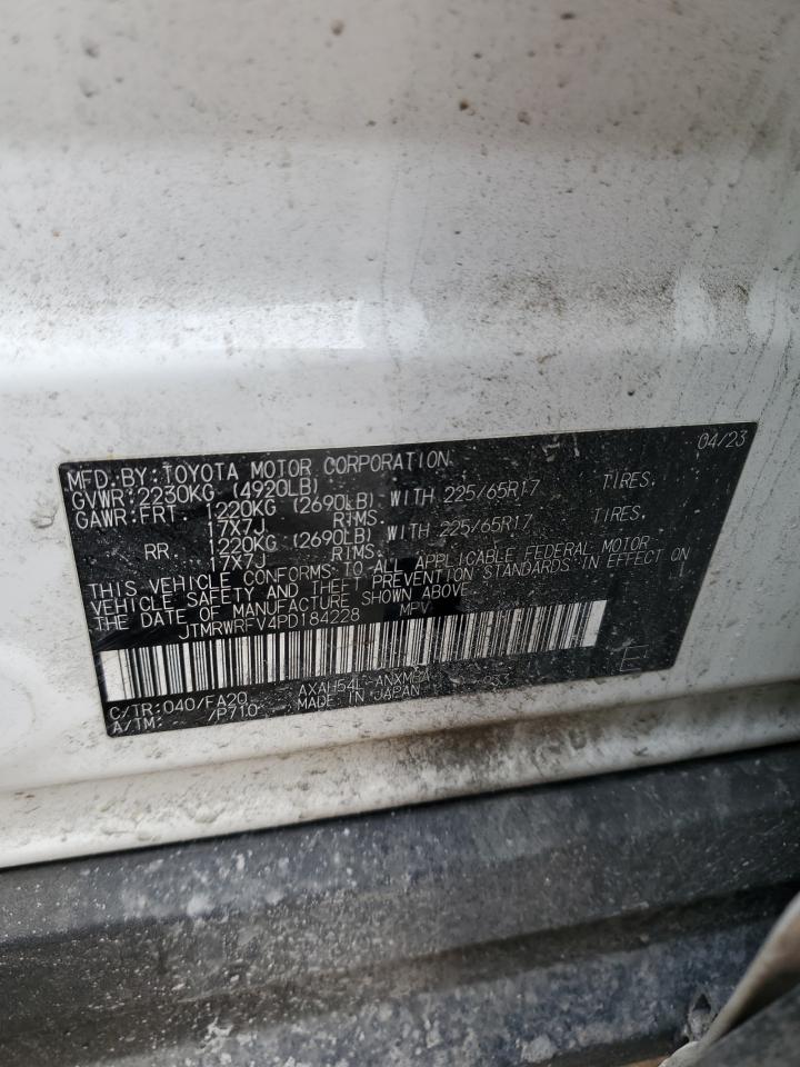2023 Toyota RAV 4 VIN JTMRWRFV4PD184228 Copart auction photo, front end / side damage thumbnail 13