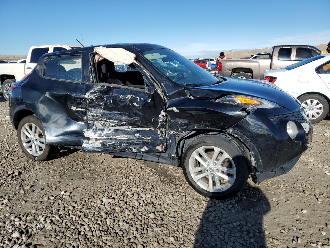2016 Nissan Juke VIN JN8AF5MR9GT602708 Copart auction photo, side damage thumbnail 4