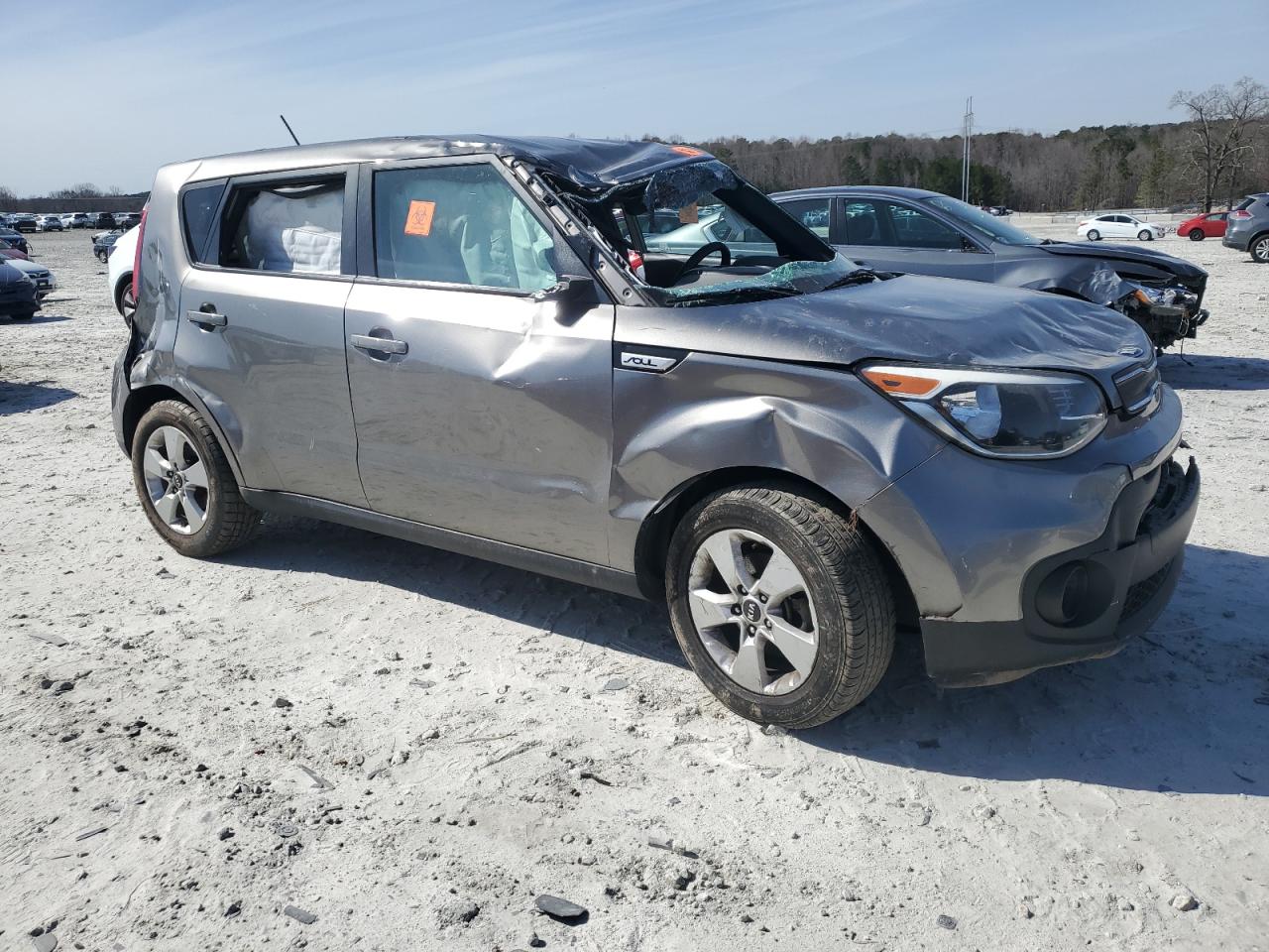2018 KIA Soul VIN KNDJN2A23J7576188 Copart auction photo, rollover damage thumbnail 4