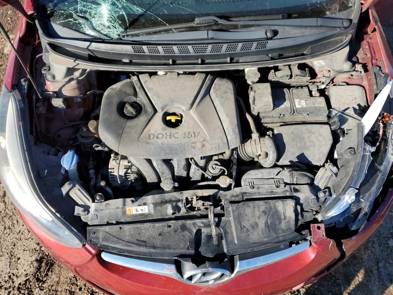 2014 Hyundai Elantra VIN 5NPDH4AEXEH540073 Copart auction photo, front end / minor dent/scratches damage thumbnail 12