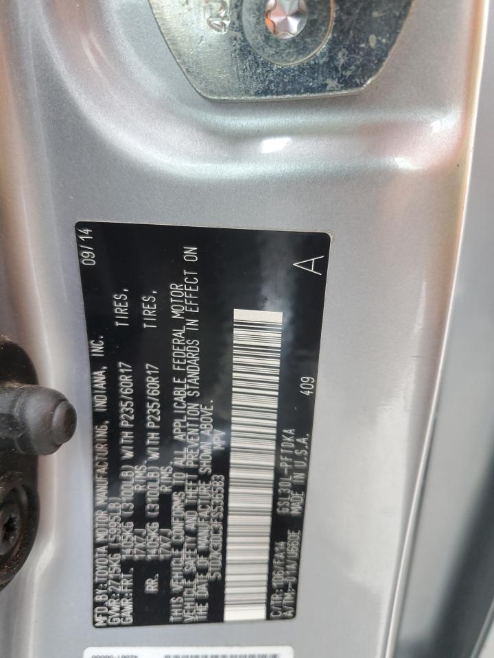 2015 Toyota Sienna VIN 5TDZK3DC3FS536583 Copart auction photo, front end damage thumbnail 13