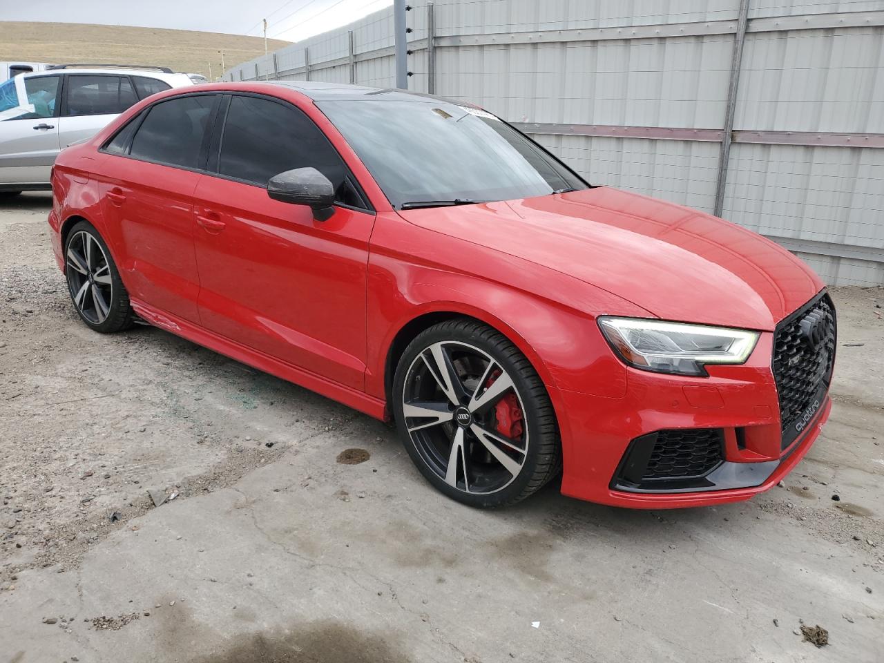 2019 Audi RS3 VIN WUABWGFF2KA906727 Copart auction photo, front end / side damage thumbnail 4
