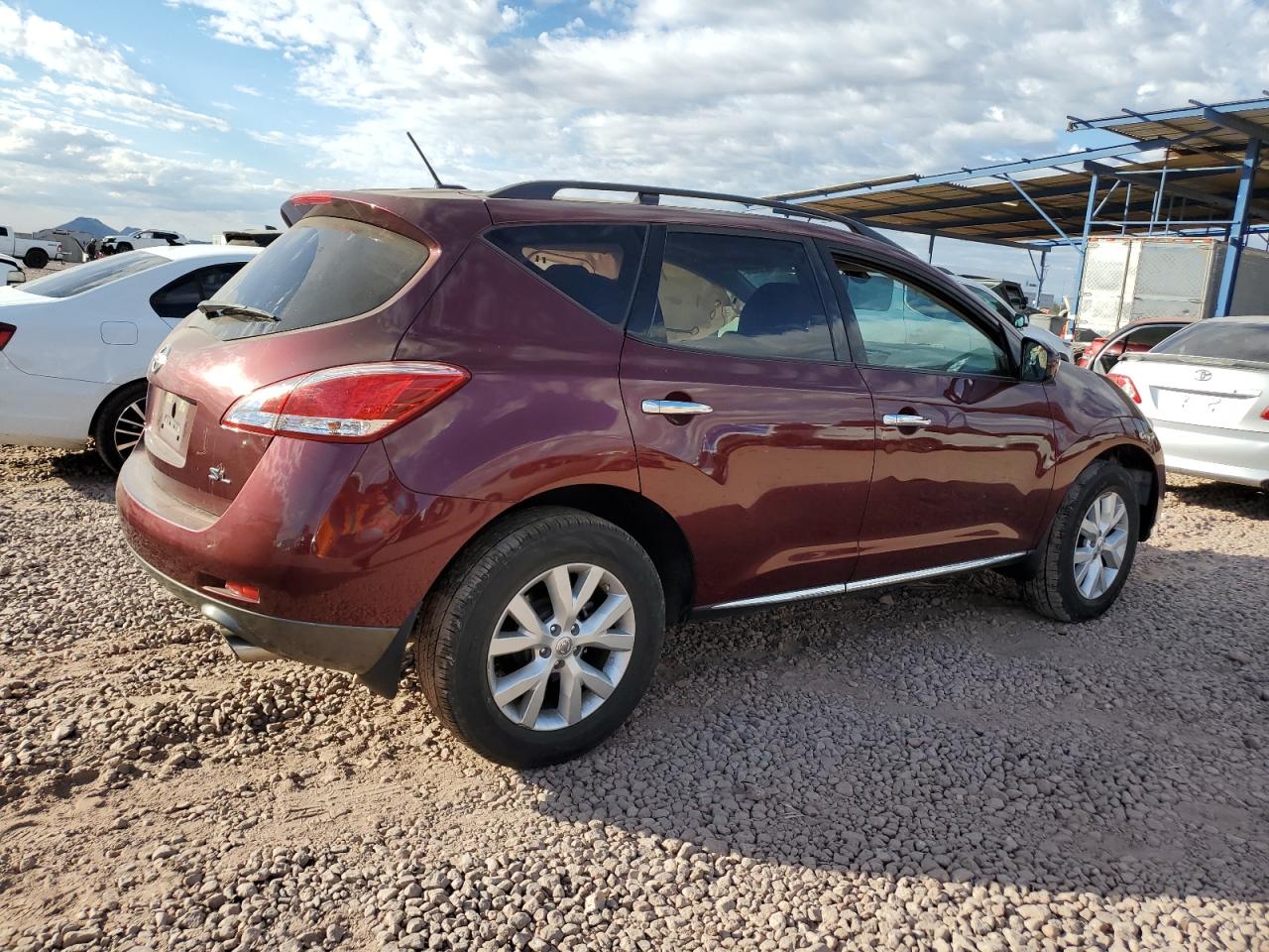 2012 Nissan Murano VIN JN8AZ1MU6CW112028 Copart auction photo, side / front end damage thumbnail 3