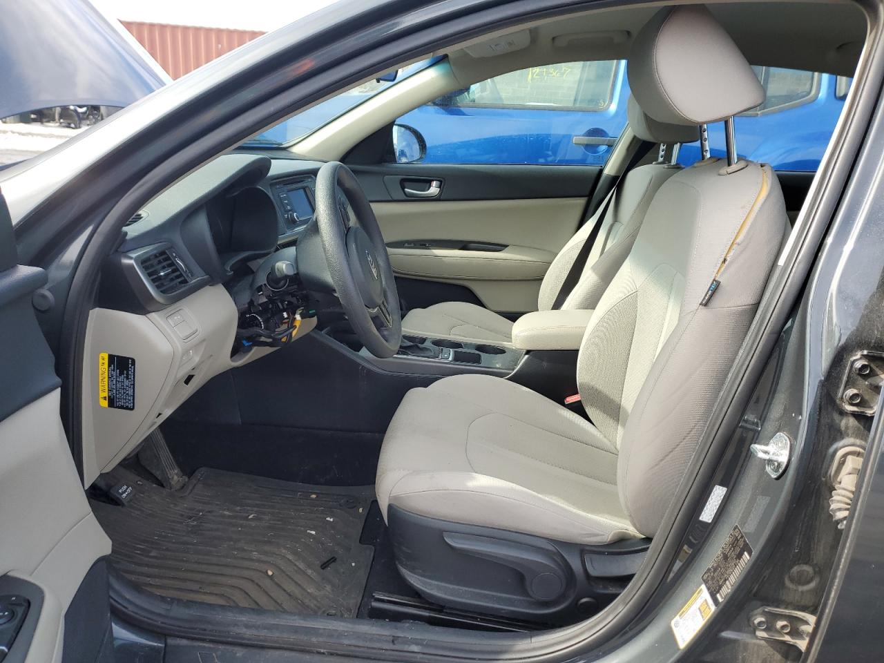 2016 KIA Optima VIN KNAGT4L30G5079313 Copart auction photo, vandalism damage thumbnail 7