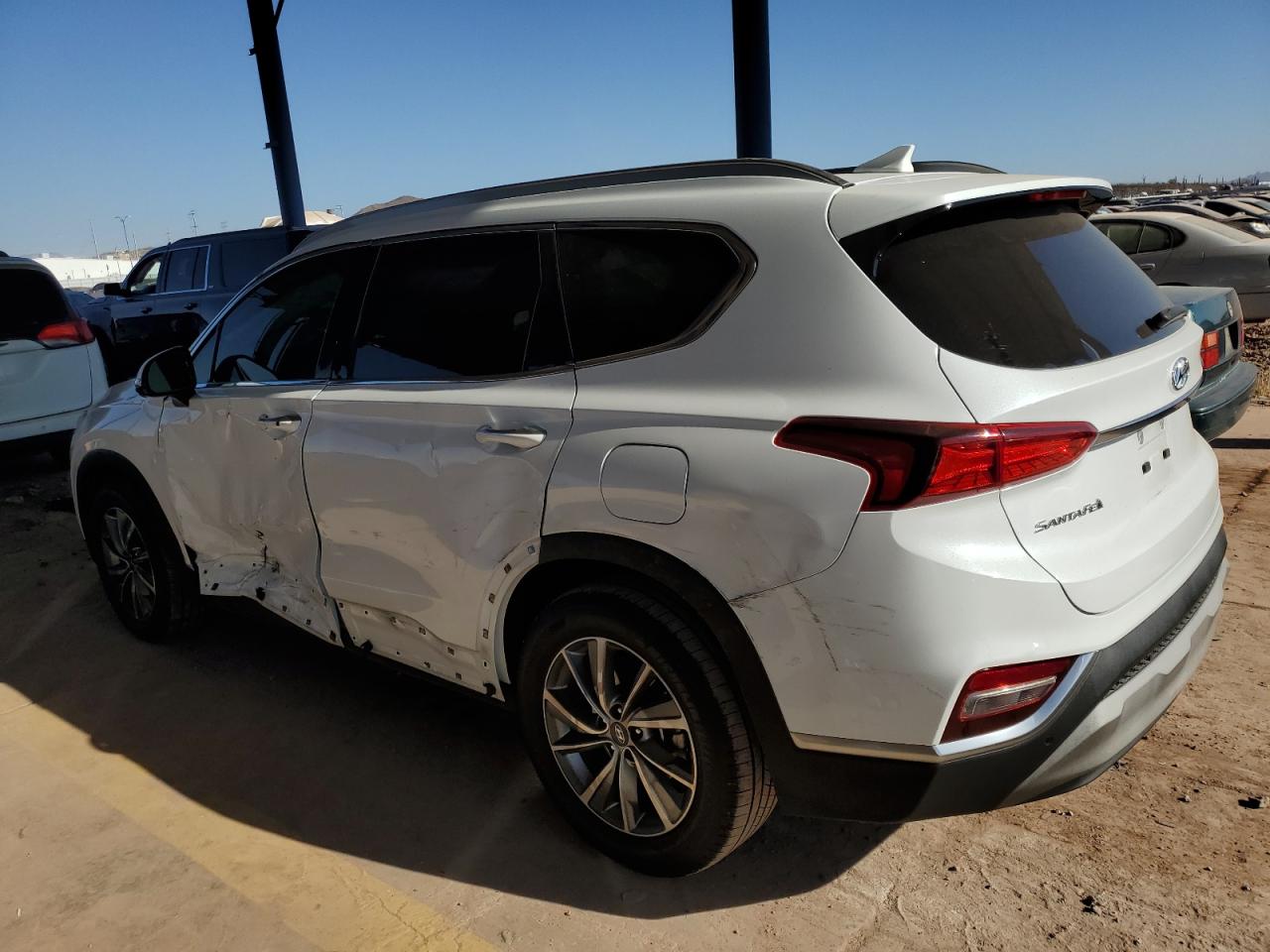 2019 Hyundai Santa Fe VIN 5NMS53AD2KH076478 Copart auction photo, side damage thumbnail 2