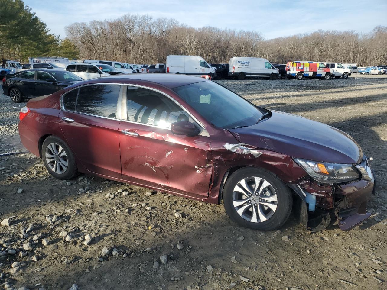 2015 Honda Accord VIN 1HGCR2F36FA067657 Copart auction photo, front end / side damage thumbnail 4