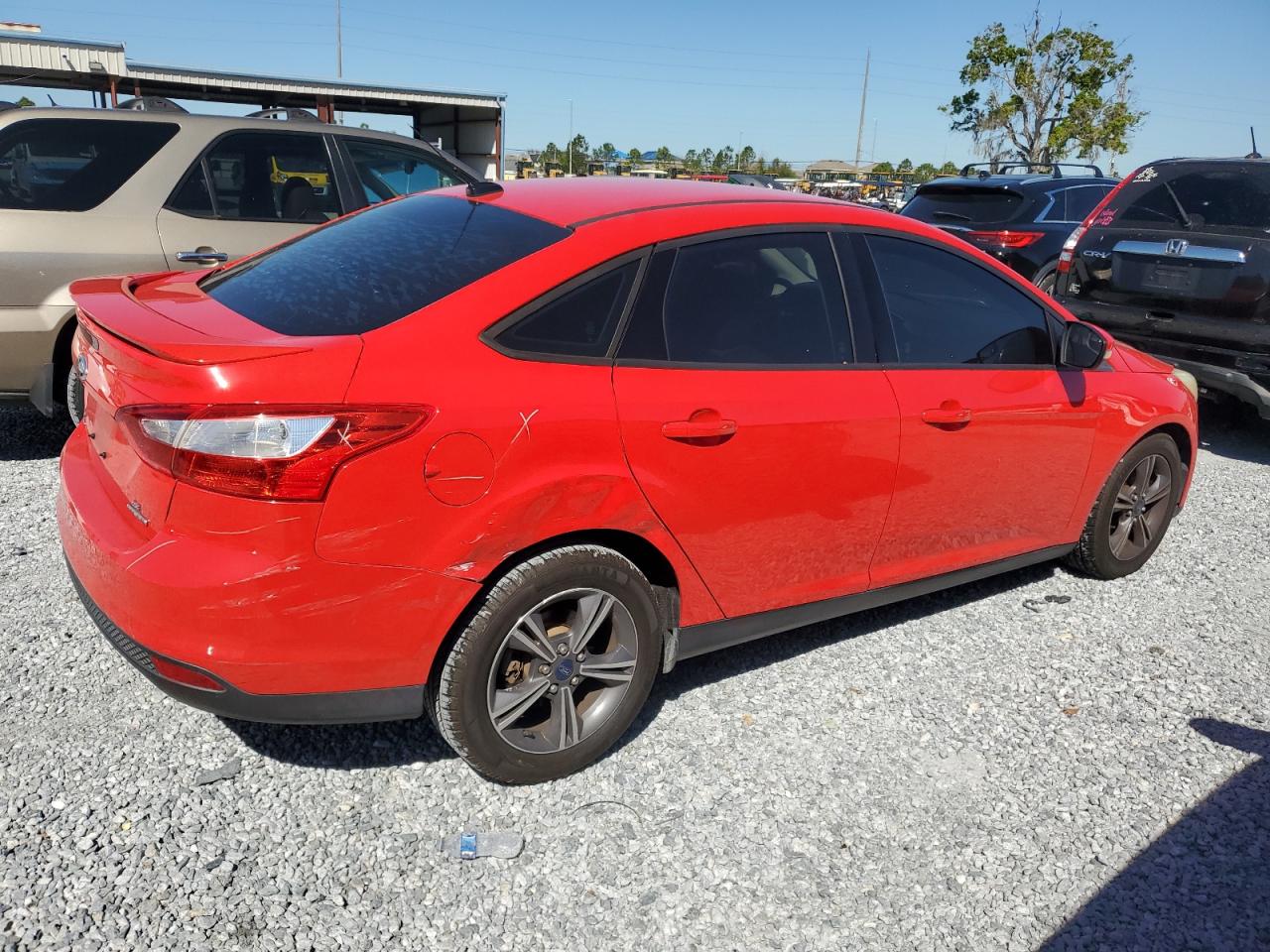 2014 Ford Focus VIN 1FADP3F22EL436478 Copart auction photo, rear end / side damage thumbnail 3