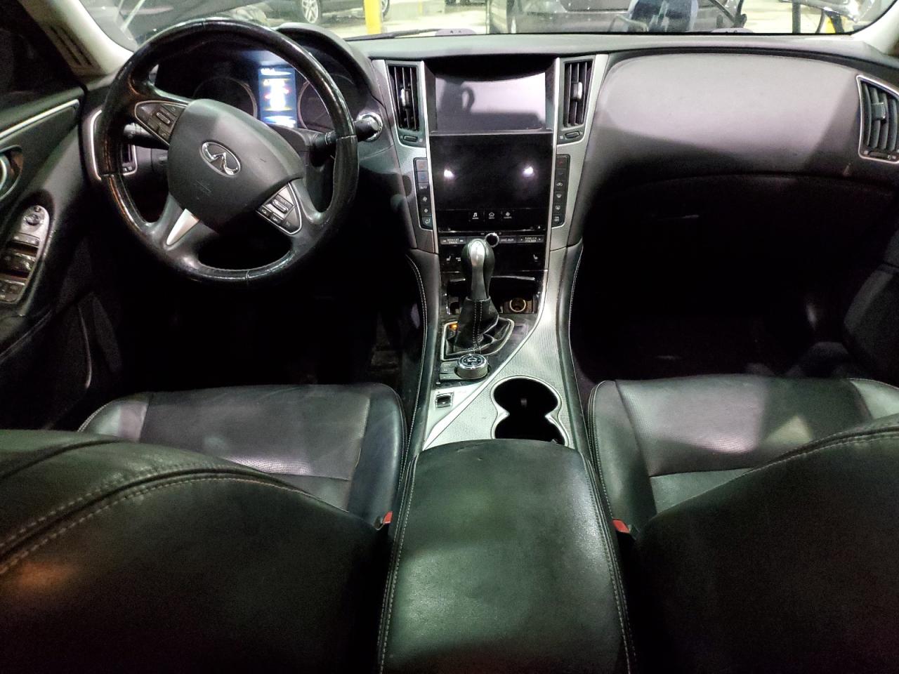 2015 Infiniti Q50 VIN JN1BV7AR5FM411690 Copart auction photo, front end / side damage thumbnail 8