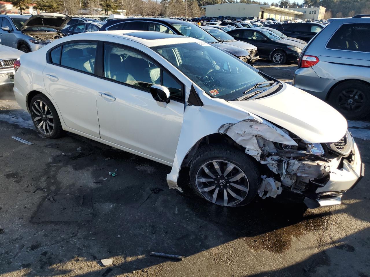 2015 Honda Civic VIN 19XFB2F98FE246221 Copart auction photo, front end damage thumbnail 4
