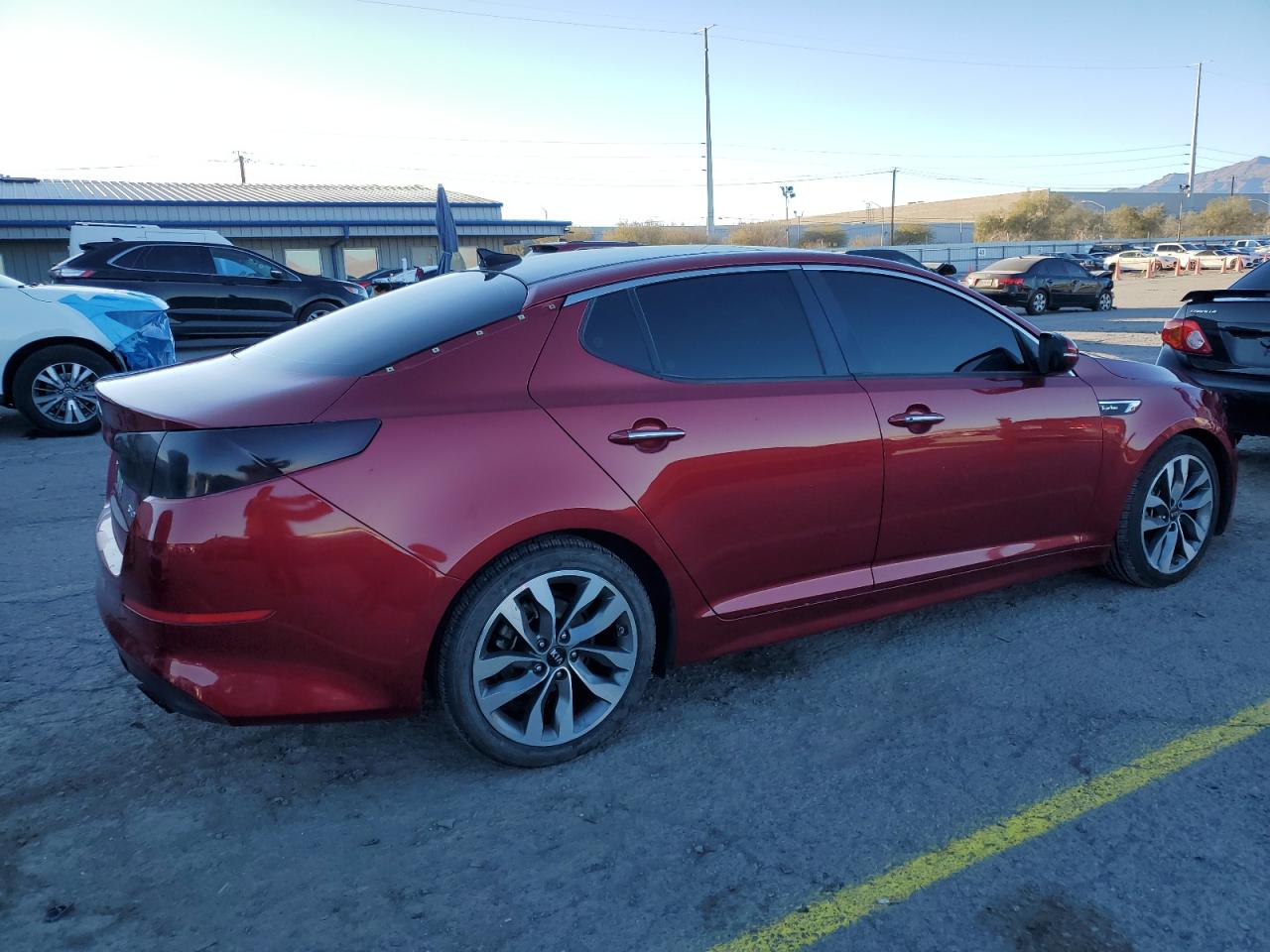 2014 KIA Optima VIN 5XXGR4A60EG291488 Copart auction photo, burn damage thumbnail 3