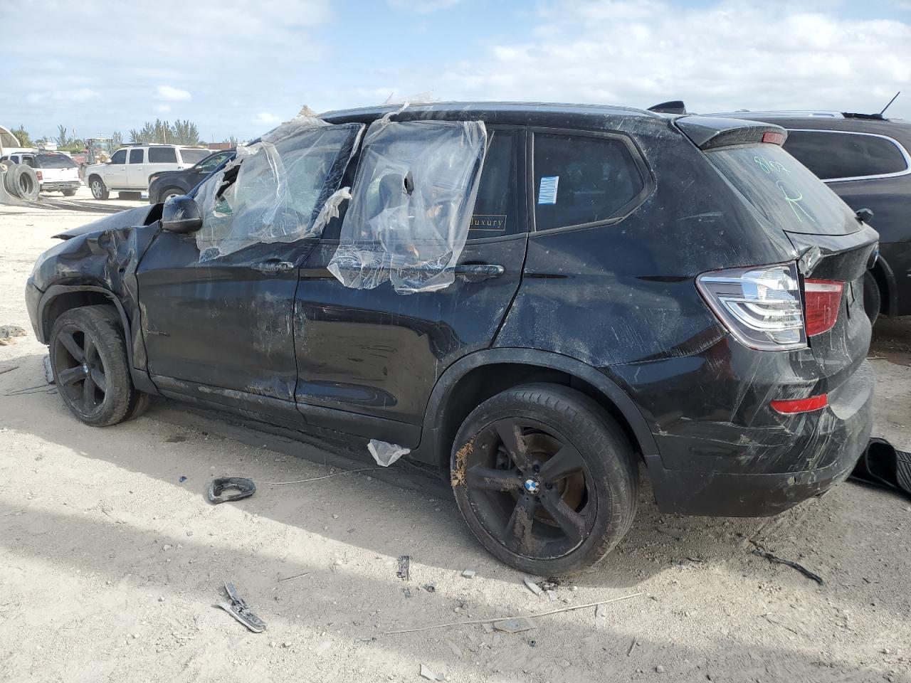 2017 BMW X3 VIN 5UXWX9C35H0W78107 Copart auction photo, rollover / all over damage thumbnail 2