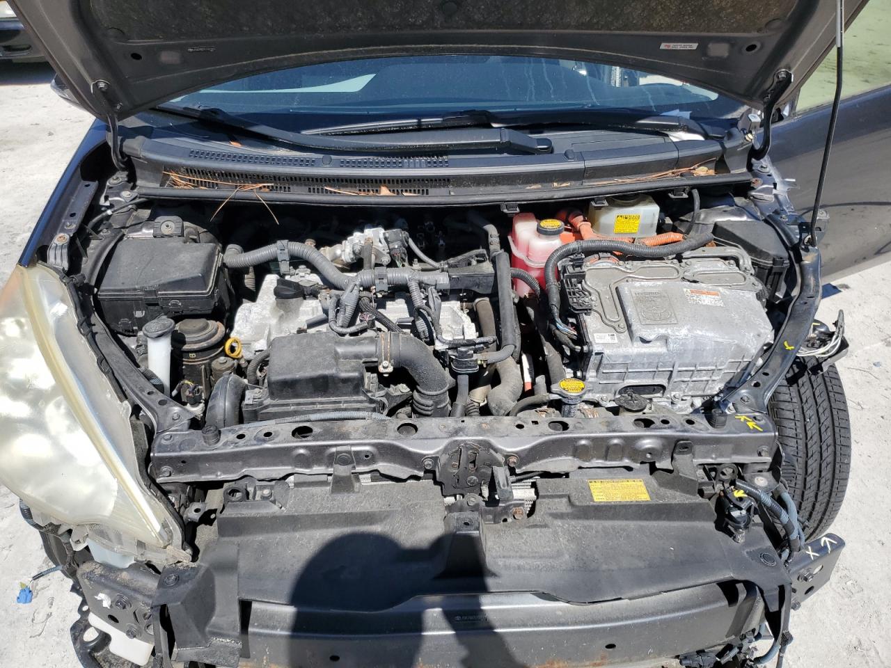 2012 Toyota Prius VIN JTDKDTB37C1521205 Copart auction photo, front end damage thumbnail 12