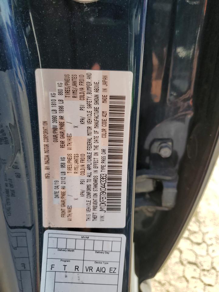 2019 Mazda CX-3 VIN JM1DKFB78K0443363 Copart auction photo, side / rear end damage thumbnail 13