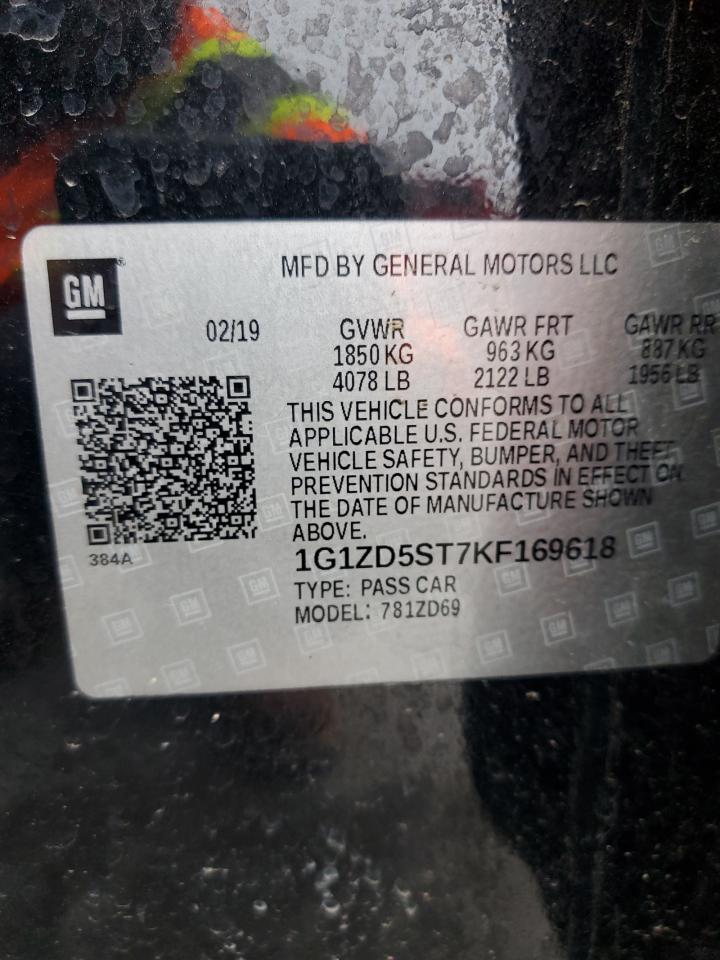 2019 Chevrolet Malibu VIN 1G1ZD5ST7KF169618 Copart auction photo, all over damage thumbnail 14