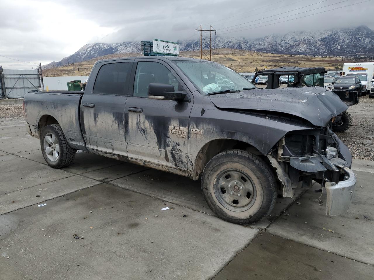 2019 RAM 1500 VIN 1C6RR7TTXKS713210 Copart auction photo, front end damage thumbnail 4