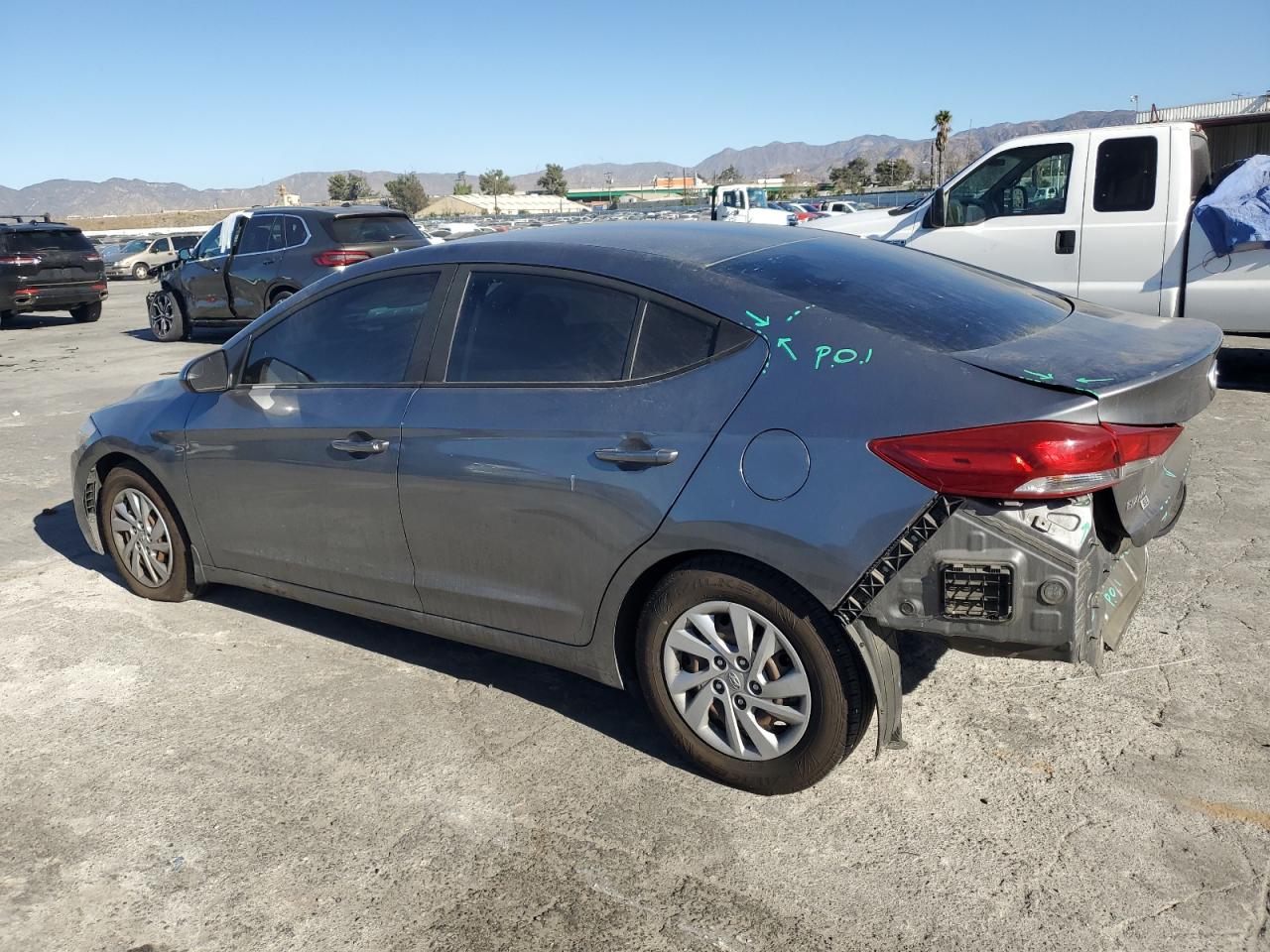 2018 Hyundai Elantra VIN 5NPD74LF4JH264010 Copart auction photo, all over damage thumbnail 2