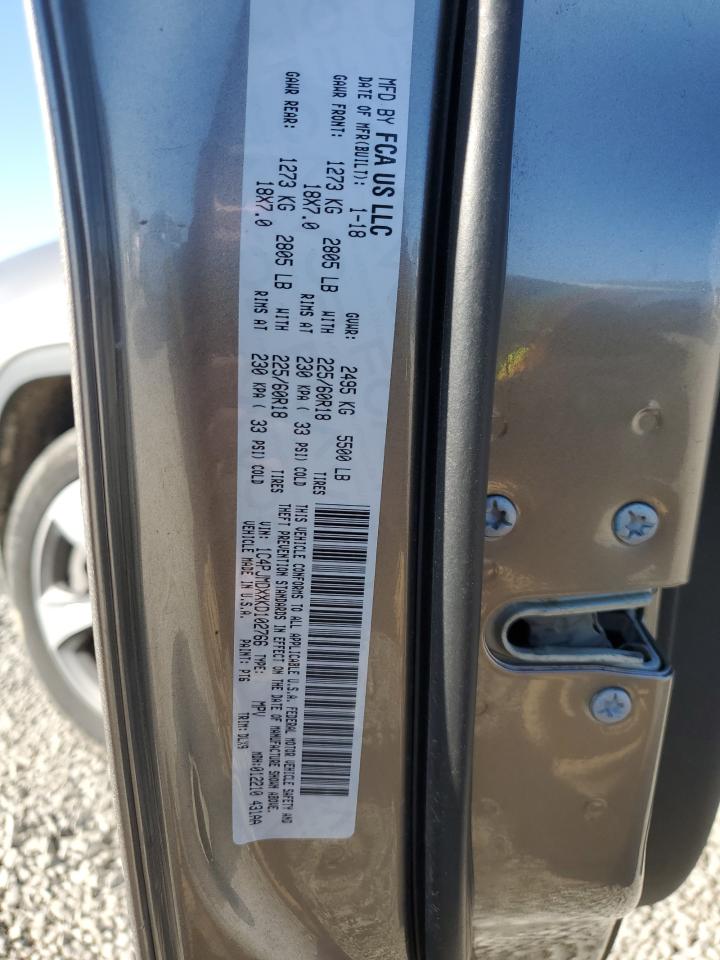 2019 Jeep Grand Cherokee VIN 1C4PJMDXXKD102766 Copart auction photo, front end / minor dent/scratches damage thumbnail 13