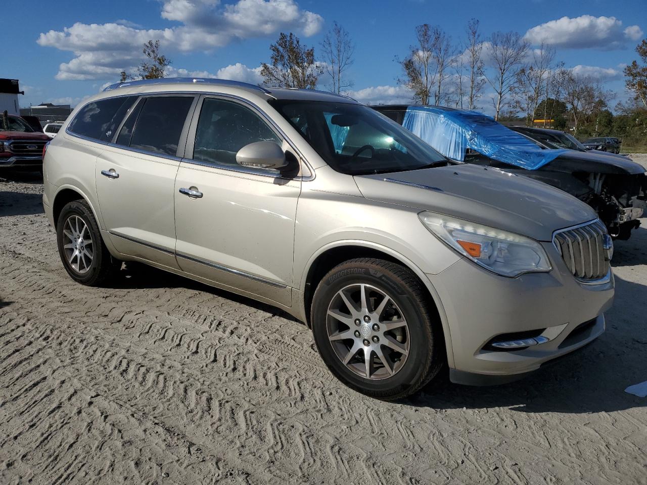 2013 Buick Enclave VIN 5GAKRCKD2DJ242354 Copart auction photo, top/roof damage thumbnail 4