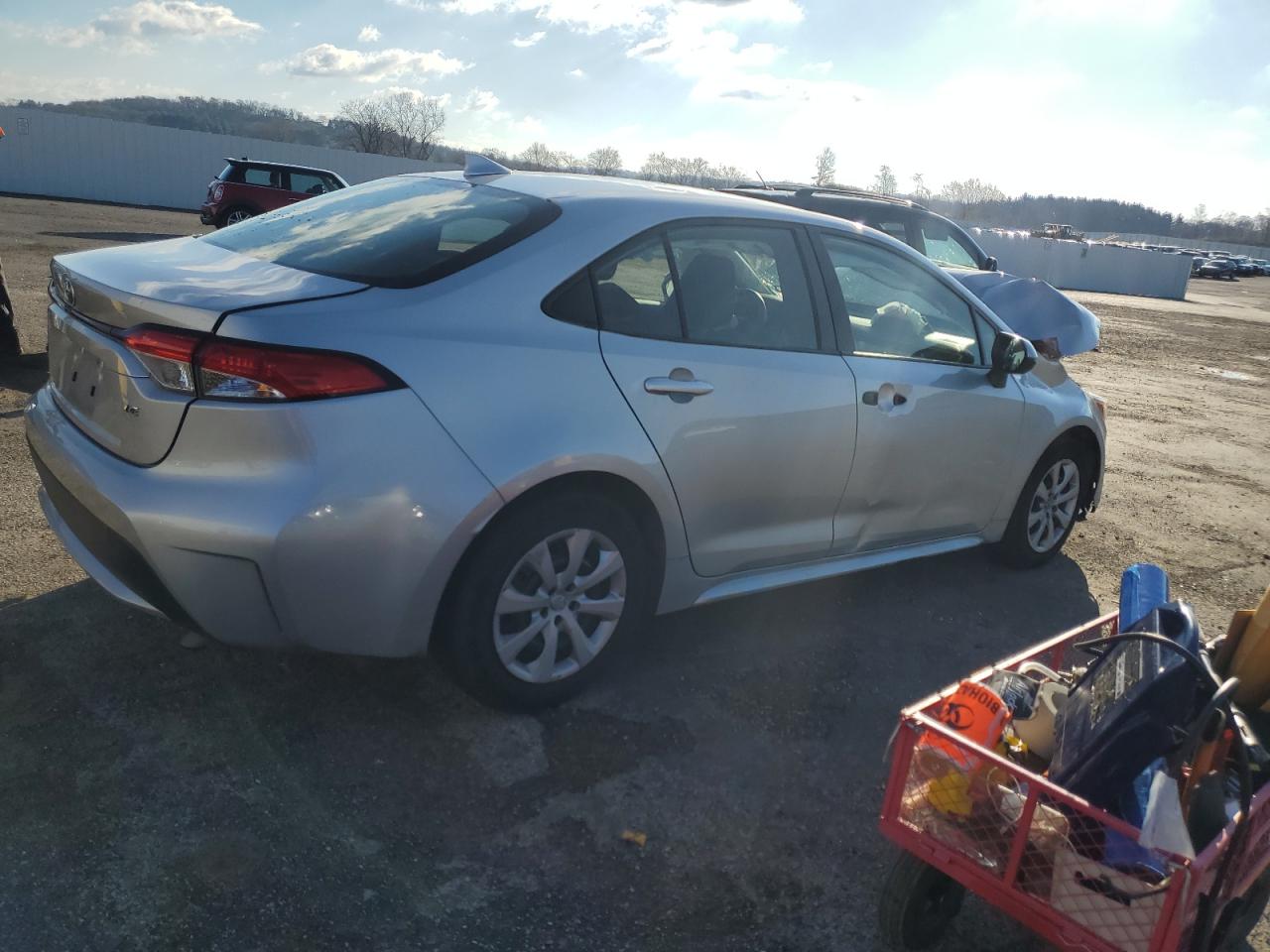 2020 Toyota Corolla VIN JTDEPRAE7LJ098216 Copart auction photo, front end / side damage thumbnail 3