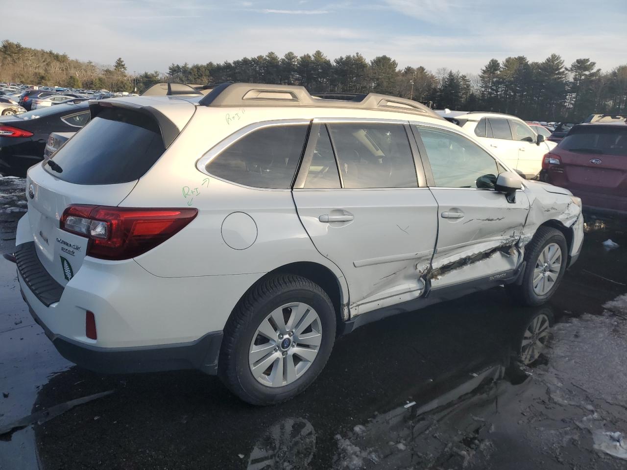 2017 Subaru Outback VIN 4S4BSACC3H3313953 Copart auction photo, side / minor dent/scratches damage thumbnail 3