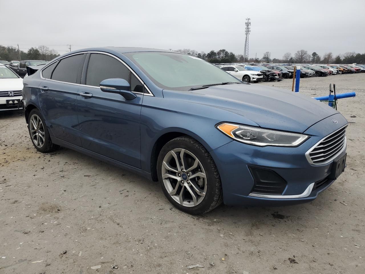 2019 Ford Fusion VIN 3FA6P0CD1KR213830 Copart auction photo, rear end / minor dent/scratches damage thumbnail 4
